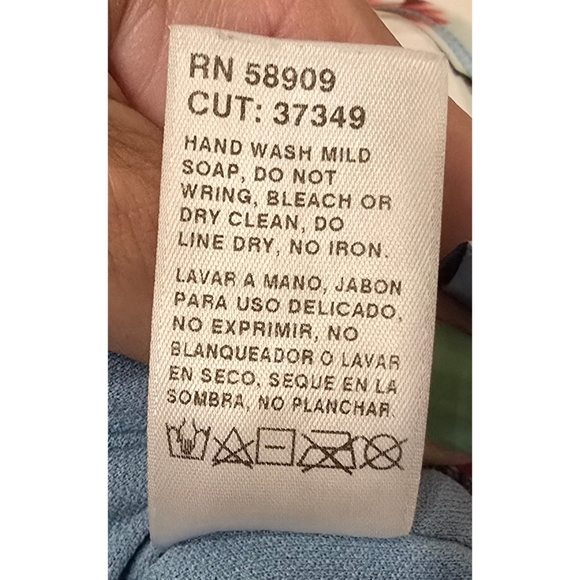 ANTONIO MELANI Floral One Piece Swimsuit - Pink and Green Size 6 - Picture 8 of 8